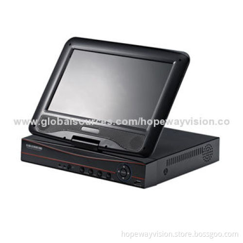 720P NVR with 10.5" Built-in LCD, 4CH Cloud Technology Onvif, 3G Wi-Fi